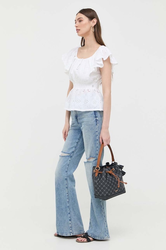 Guess bluzka bawełniana W3GH89.WFG40 biały SS23