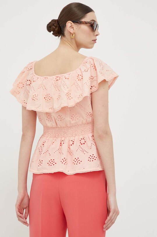 Oblečení Bavlněná halenka Guess W3GH89.WFG40 oranžová