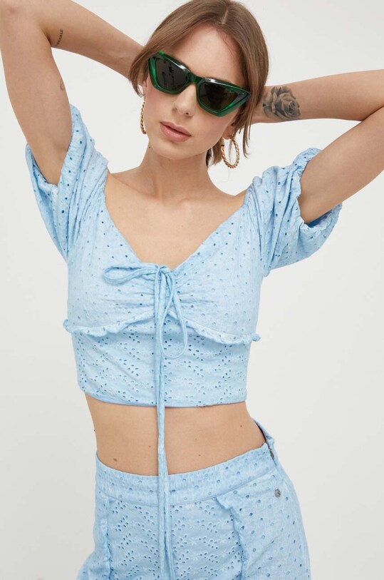 Blúzka Guess W3GP16.KALQ0 modrá