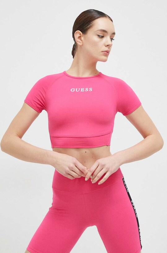 Футболка Guess slim рожевий V3RP16.KABR0