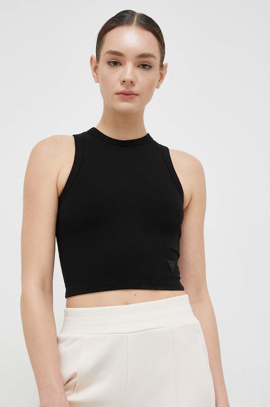 Топ Guess slim чорний V3GP19.K8RT2