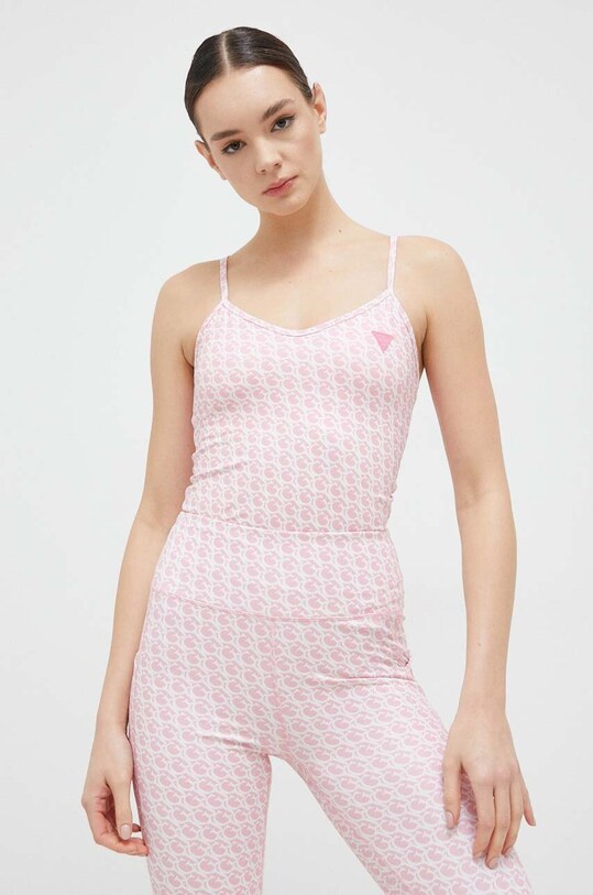 Топ Guess slim розовый V3GP01.MC03W