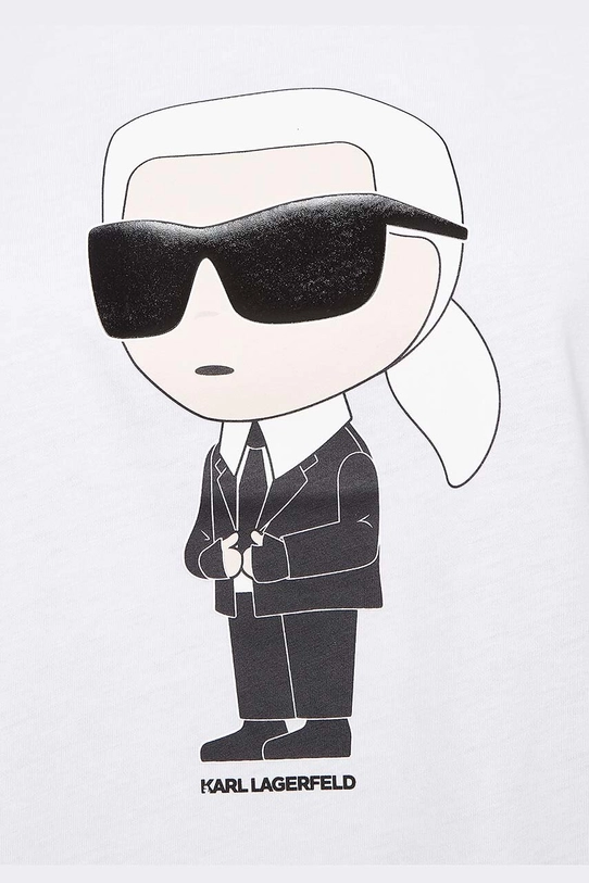 Bavlnené tričko Karl Lagerfeld 230W1700 biela AA00