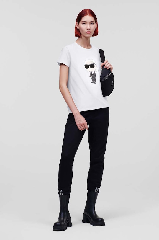 Karl Lagerfeld tricou din bumbac 230W1700 alb
