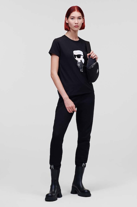 Karl Lagerfeld tricou din bumbac 230W1700 negru