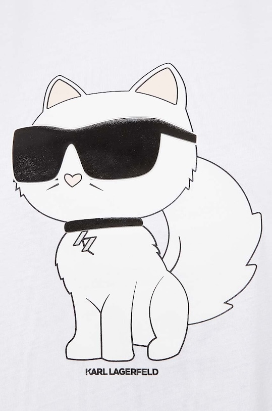 Karl Lagerfeld t-shirt bawełniany 230W1703 biały AA00