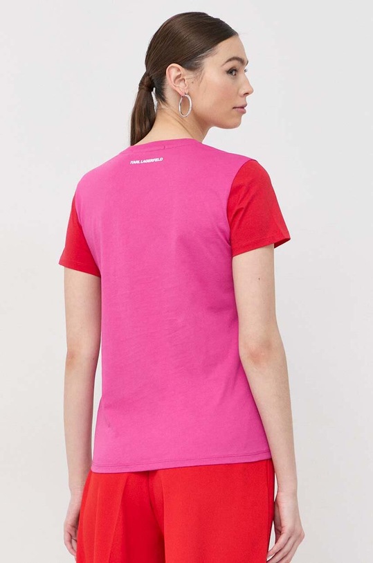 Odzież Karl Lagerfeld t-shirt bawełniany 230W1703 różowy