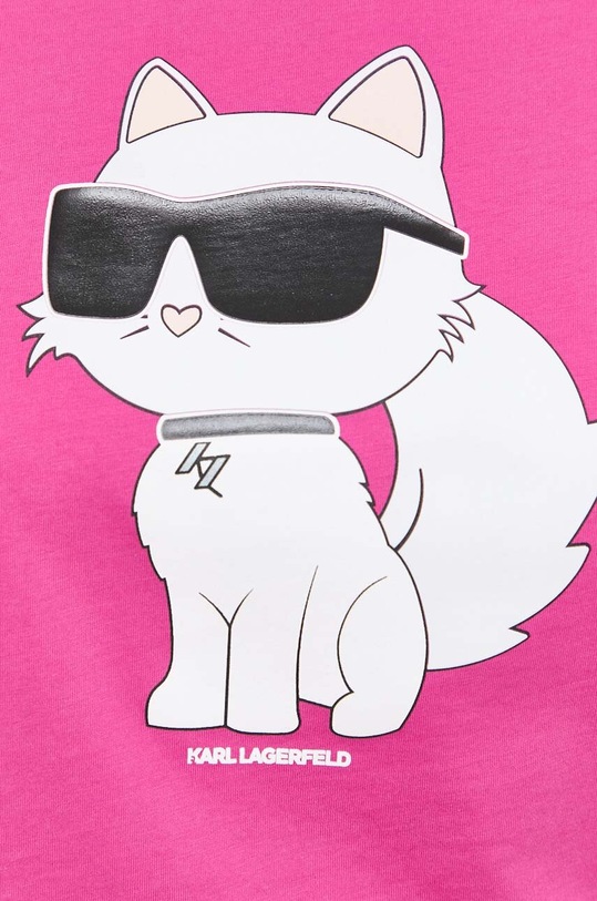Karl Lagerfeld t-shirt bawełniany 230W1703 różowy