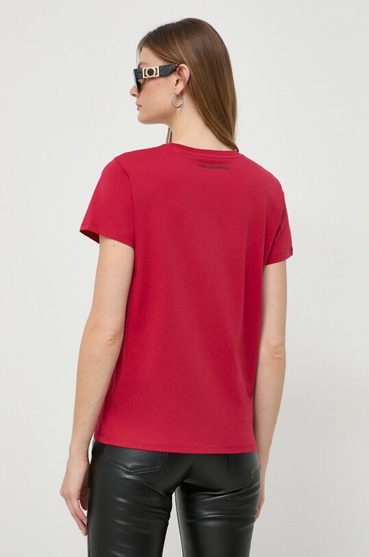 Odzież Karl Lagerfeld t-shirt bawełniany 230W1703 czerwony