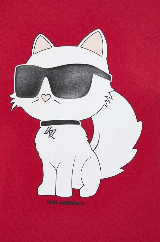 Karl Lagerfeld t-shirt bawełniany 230W1703 czerwony