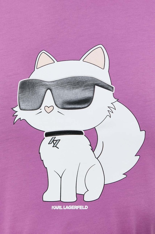 Karl Lagerfeld t-shirt in cotone 230W1703 rosa