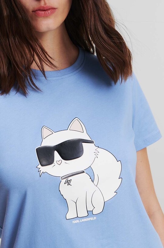 Karl Lagerfeld tricou din bumbac 230W1703 albastru AA00