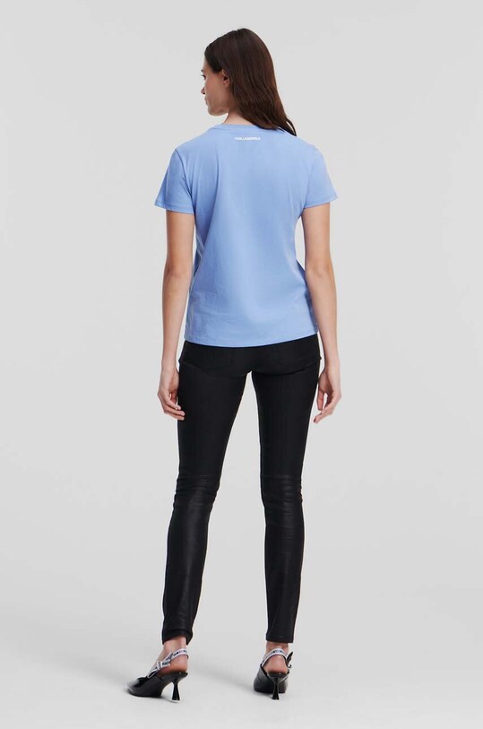 Îmbrăcăminte Karl Lagerfeld tricou din bumbac 230W1703 albastru