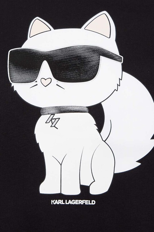 Хлопковая футболка Karl Lagerfeld 230W1703 чёрный AA00