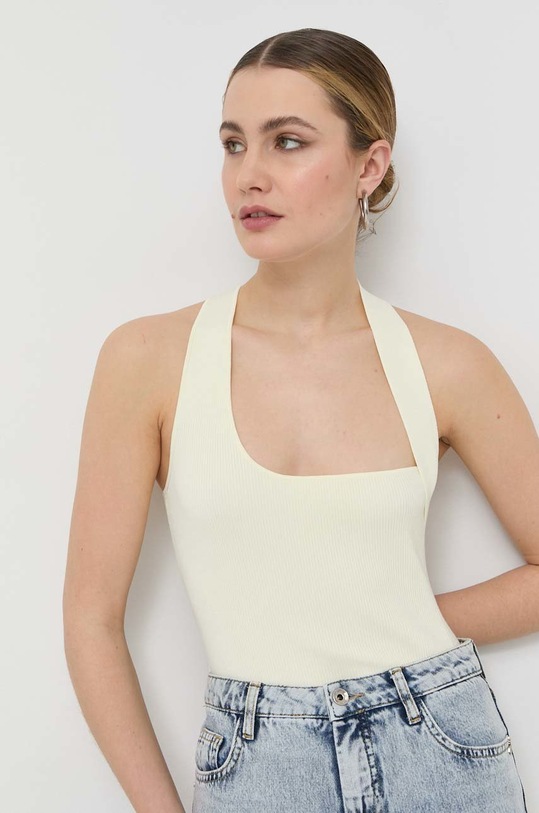 Top Patrizia Pepe Z elastanom rumena 8K0111.K082