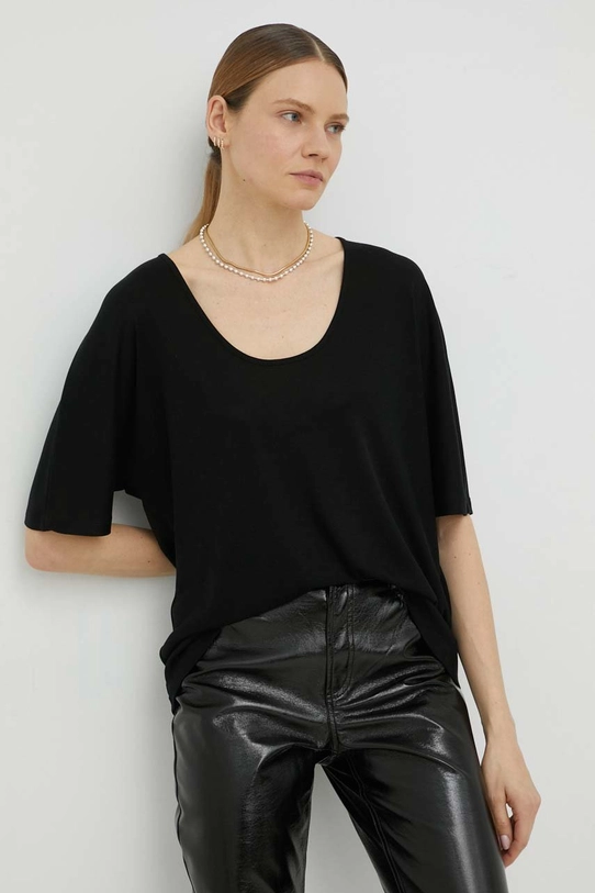 By Malene Birger tricou negru Q70278012Z