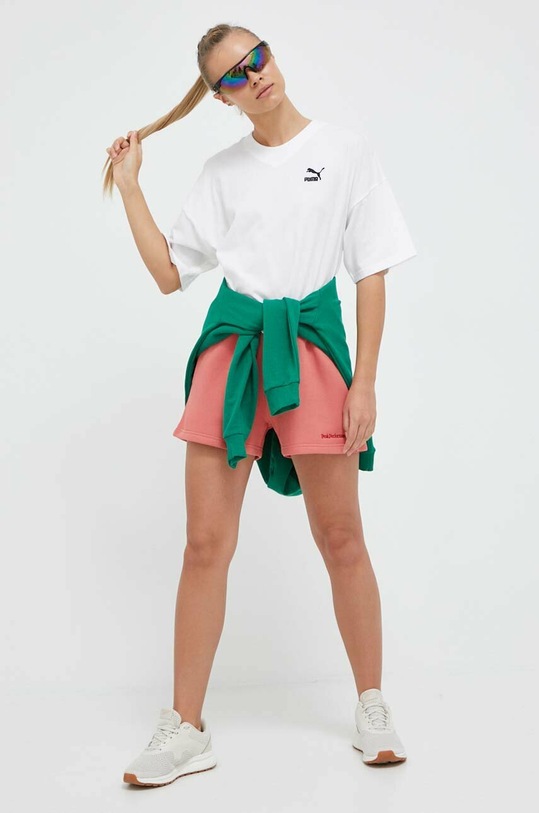 Puma tricou din bumbac 538052 bej SS23