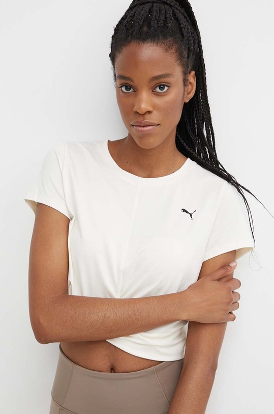 Tričko na jógu Puma Studio Yogini hladký béžová 523164