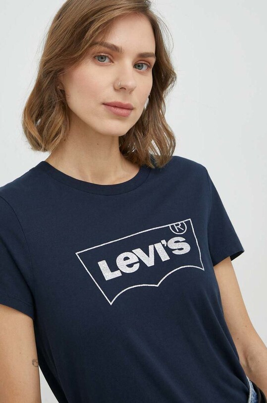 Levi's t-shirt bawełniany granatowy 17369.2022