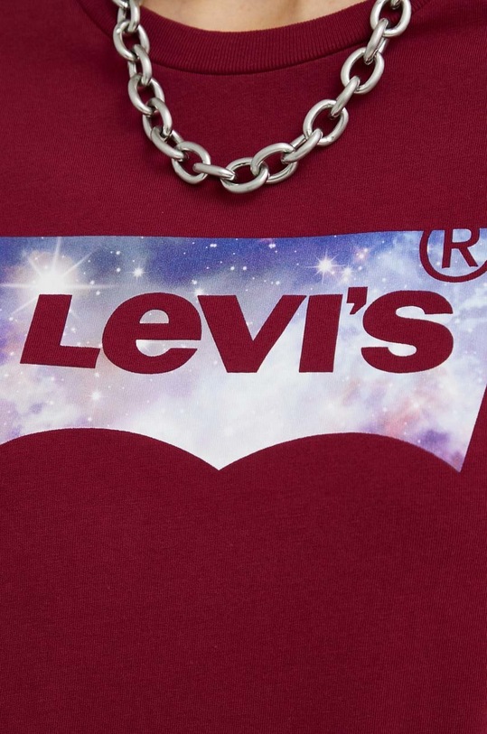 Levi's t-shirt bawełniany 17369.2024 bordowy