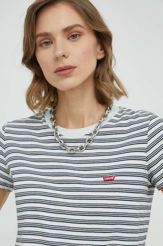 Levi's t-shirt bawełniany niebieski 39185.0202