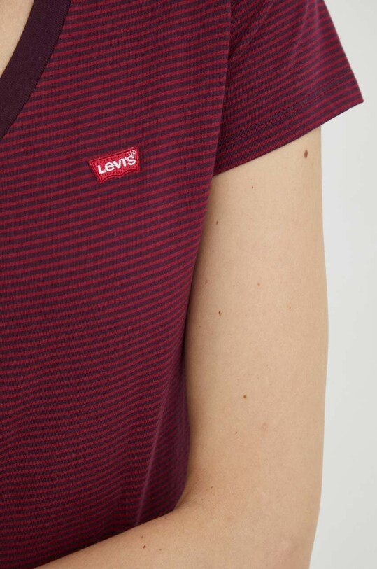 Levi's t-shirt bawełniany 85341.0040 bordowy