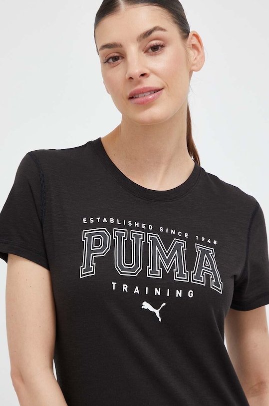 Μπλουζάκι προπόνησης Puma Graphic Tee Fit μαύρο 523218