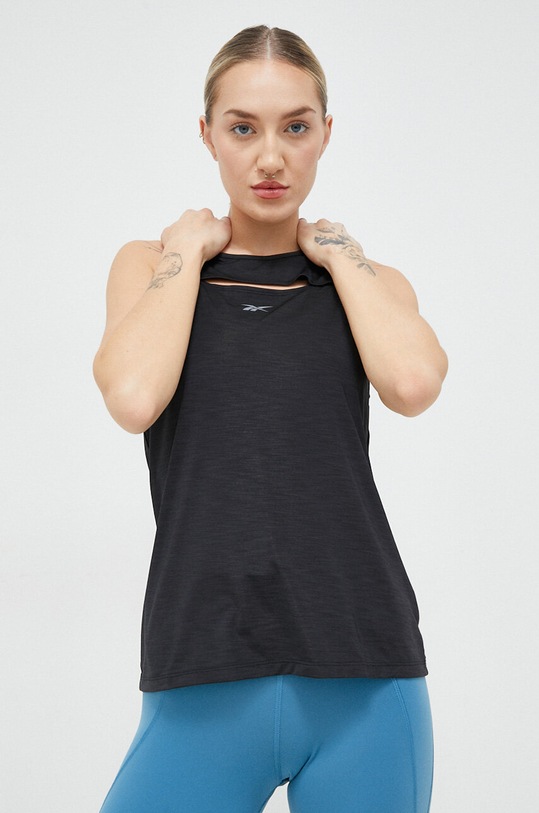 Reebok top treningowy ACTIVCHILL Athletic czarny HS7782