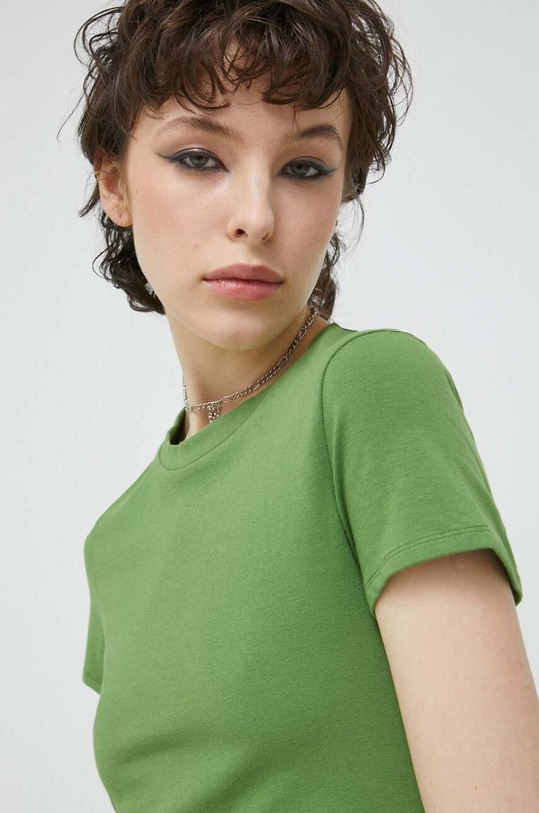 Abercrombie & Fitch t-shirt elasztánnal zöld KI139.3192.330