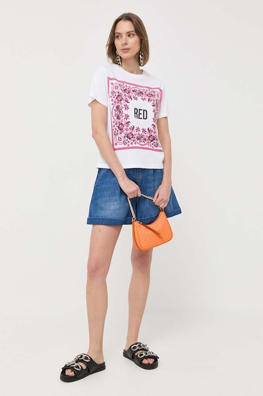 Red Valentino t-shirt bawełniany 2R0MG15J6TF biały SS23