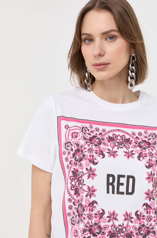 Red Valentino t-shirt bawełniany biały 2R0MG15J6TF