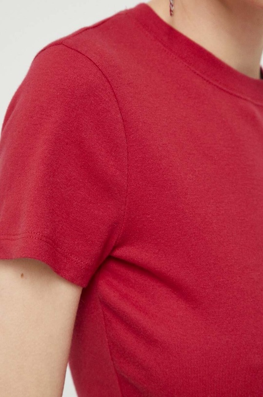 Hollister Co. tricou din bumbac KI339.3252.500 rosu