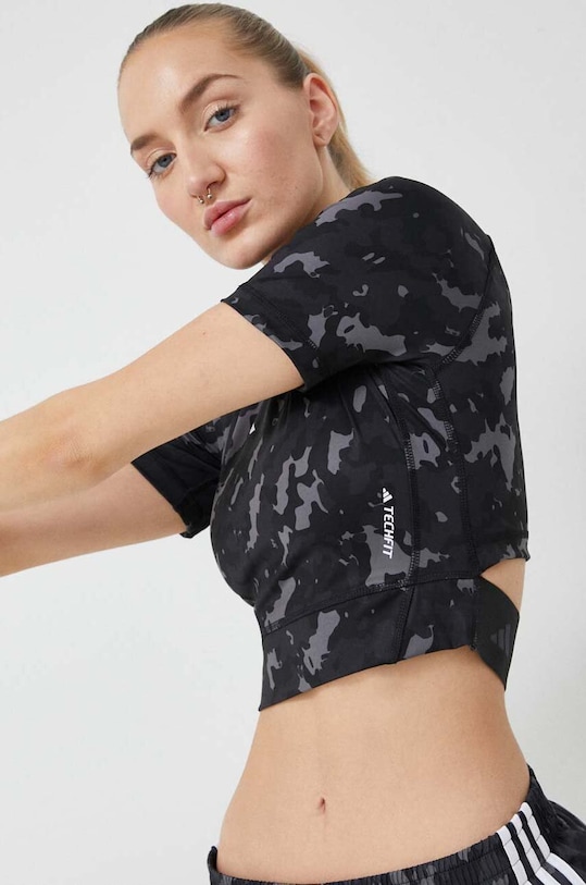 adidas Performance tricou de antrenament Techfit cu modele negru IC8052