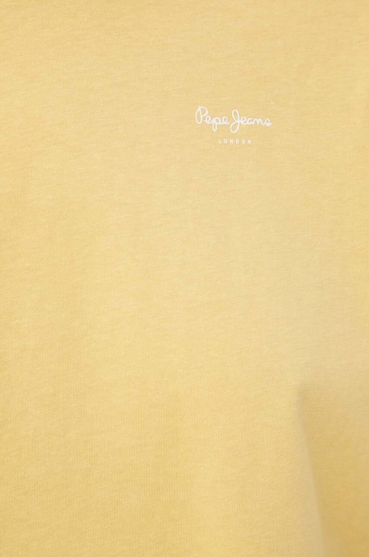 Pepe Jeans t-shirt bawełniany Wimani PL505483.039 żółty