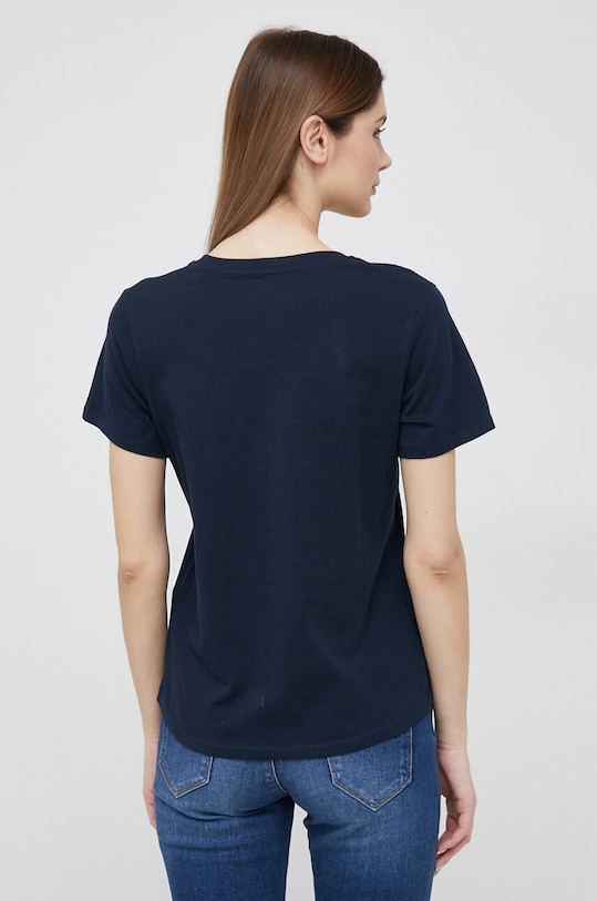 Ρούχα Βαμβακερό μπλουζάκι Pepe Jeans PL505480.594 σκούρο μπλε