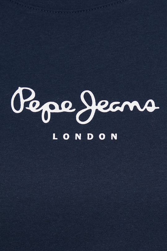 Βαμβακερό μπλουζάκι Pepe Jeans σκούρο μπλε PL505480.594