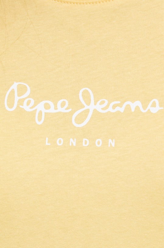 Βαμβακερό μπλουζάκι Pepe Jeans Wendy κίτρινο PL505480.039