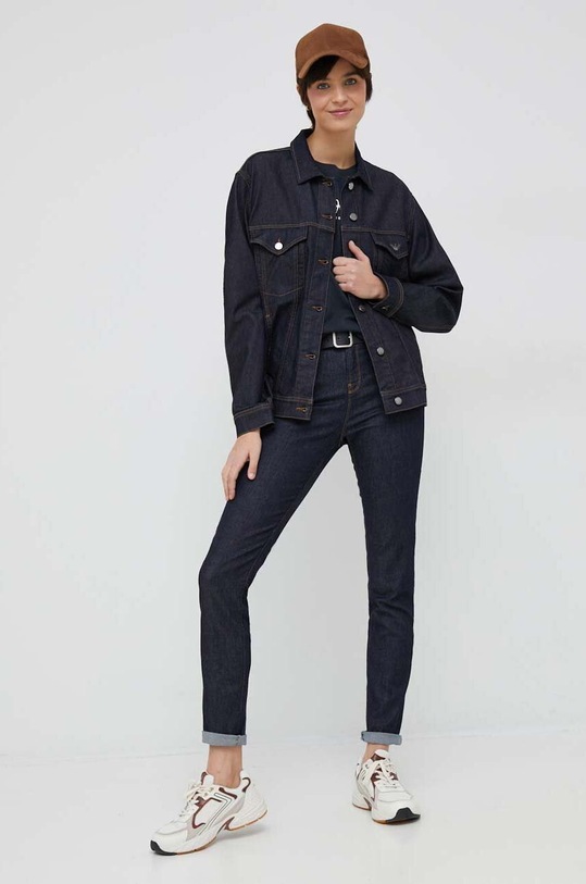 Βαμβακερό μπλουζάκι Pepe Jeans Wendy PL505480.999 μαύρο SS23