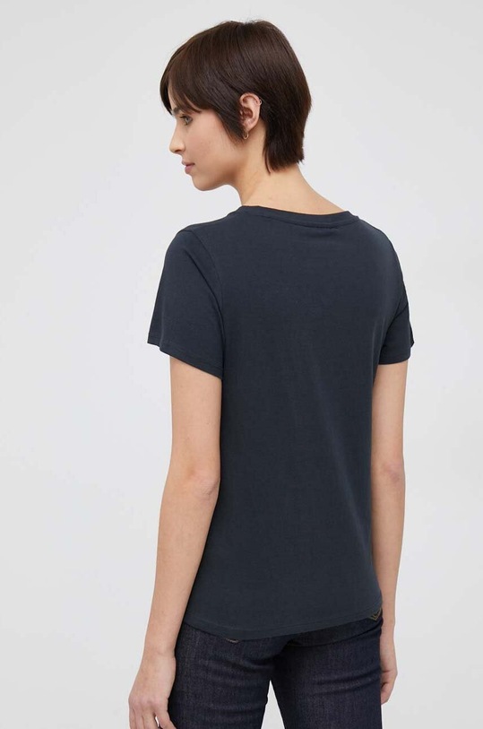 Ρούχα Βαμβακερό μπλουζάκι Pepe Jeans Wendy PL505480.999 μαύρο