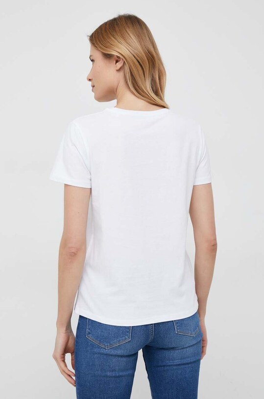 Odzież Pepe Jeans t-shirt bawełniany PL505402.800 biały