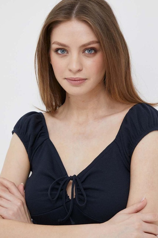 Tričko Pepe Jeans Octa jednofarebný tmavomodrá PL505454.594