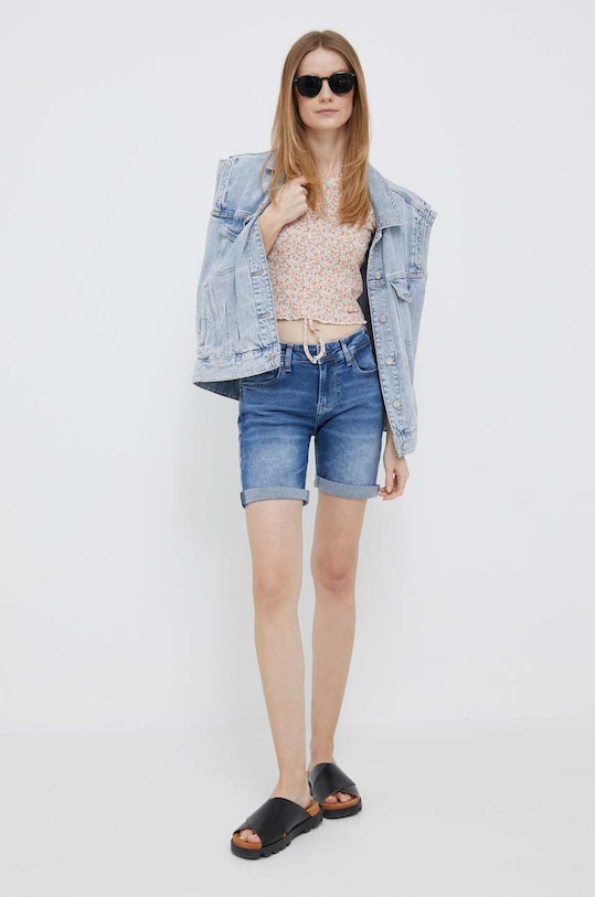 Bavlněné tričko Pepe Jeans PL505467.0AA oranžová SS23