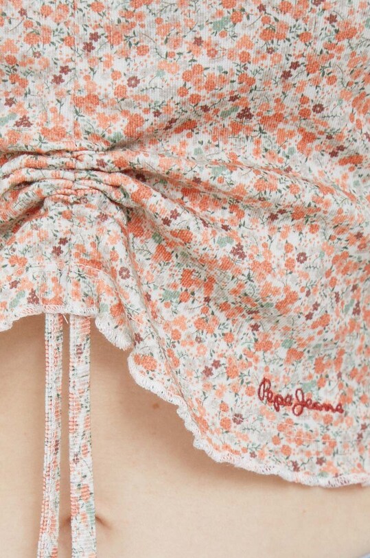Памучна тениска Pepe Jeans PL505467.0AA оранжев