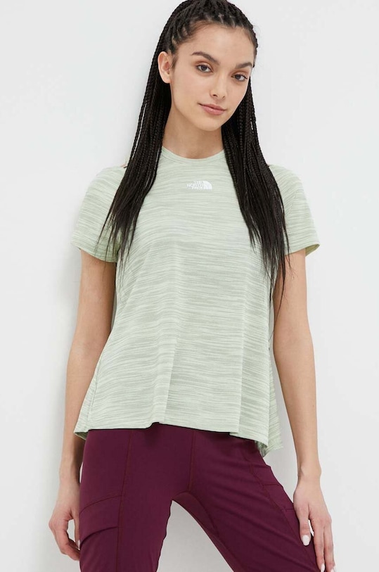 The North Face tricou sport melanj verde NF0A8267P3C1