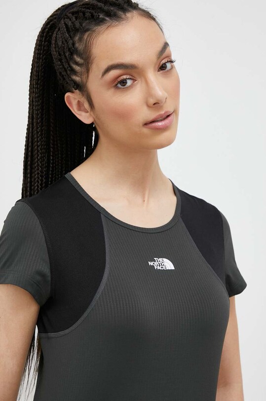 The North Face tricou de alergare Lightbright negru NF0A825SMN81