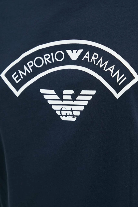 Bavlněné tričko Emporio Armani Underwear námořnická modř 164340.3R255