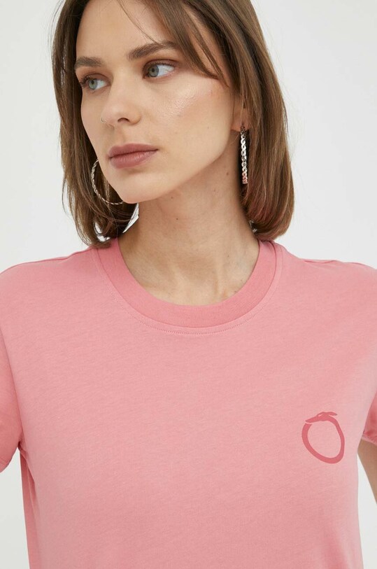 Odzież Trussardi t-shirt bawełniany 56T00538.1T005381 różowy
