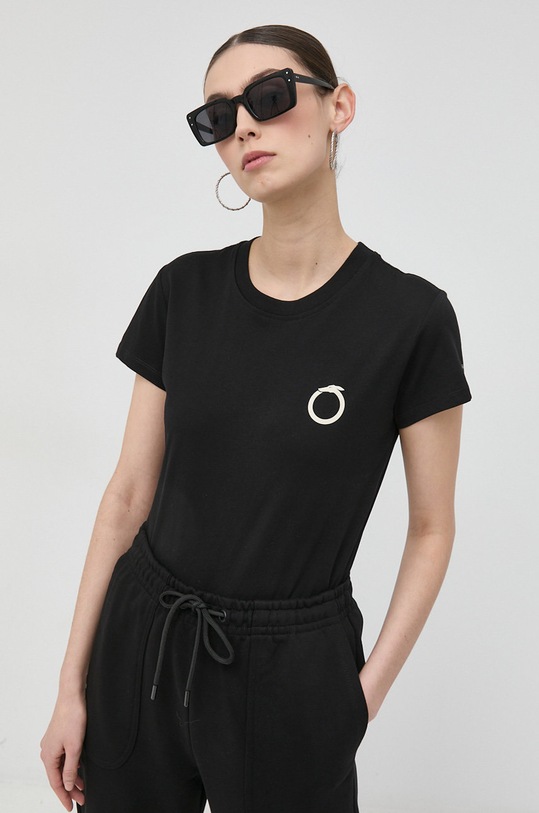 Trussardi t-shirt bawełniany bawełna czarny 56T00538.1T005381