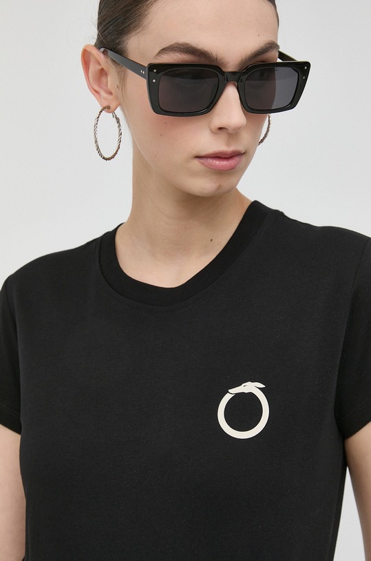 Trussardi t-shirt bawełniany czarny 56T00538.1T005381