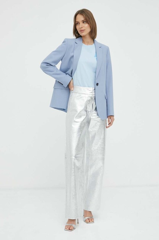 Bavlnené tričko Trussardi 56T00564.1T005381 modrá SS23